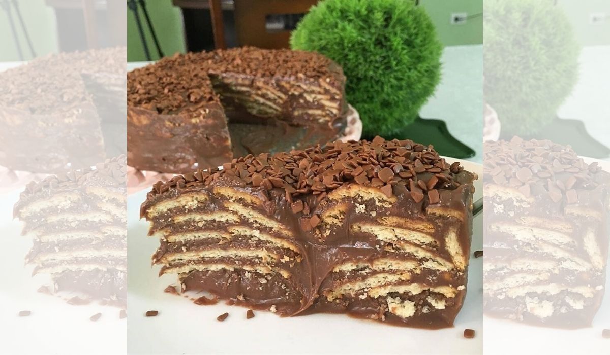 Tarta de chocolate con base de galletas tipo María